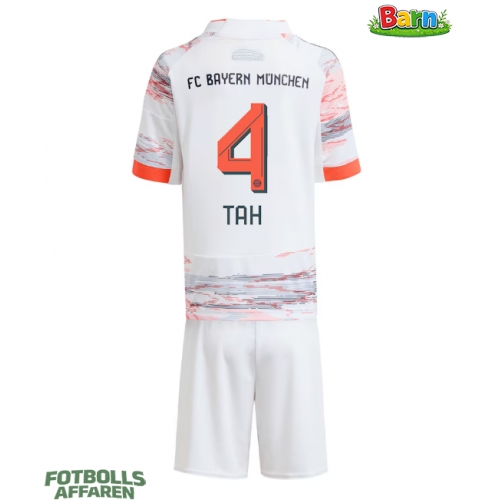 Bayern Munich Jonathan Tah #4 Bortaställ Barn 2025-26 Kortärmad (+ Korta byxor)